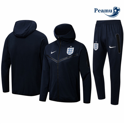 peamu.fr - Maillot foot Veste Survetement de foot Angleterre à capuche Noir 2022-2023 F697