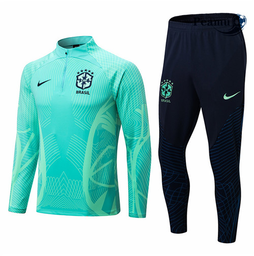 peamu.fr - Maillot foot Survetement de foot Brésil Bleu 2022-2023 F698