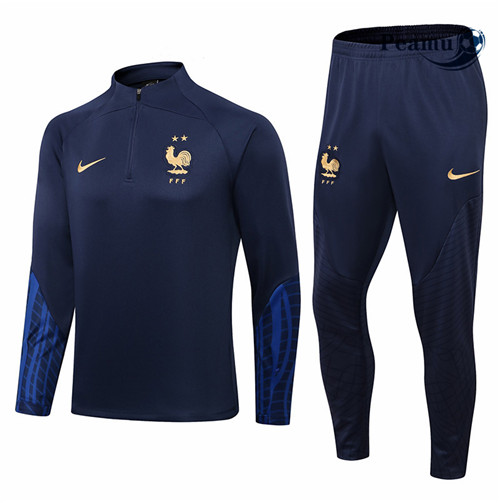 peamu.fr - Maillot foot Survetement Foot France Enfant Noir 2022-2023 F706