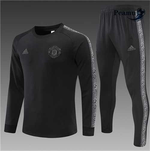 peamu.fr - Maillot foot Survetement Foot Manchester United Enfant Noir 2022-2023 F708