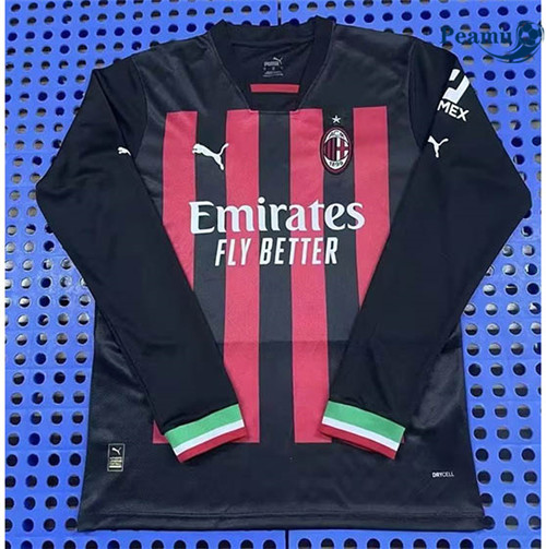 Peamu - Maillot foot p355 AC Milan Domicile Manche Longue 2022-2023