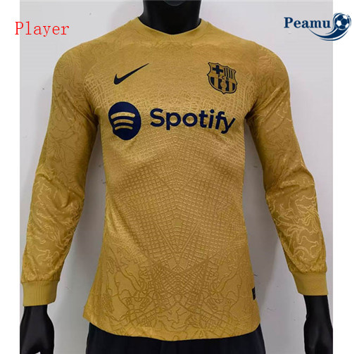 Peamu - Maillot foot p244 Barcelone Player Version Exterieur Manche Longue 2022-2023
