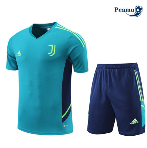 Peamu - Maillot Kit Entrainement Foot Juventus + Pantalon Bleu 2022-2023