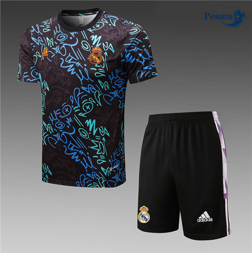 Peamu - Maillot Kit Entrainement Foot Real Madrid + Pantalon 2022-2023