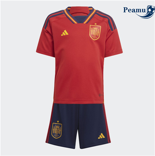 Peamu - Maillot foot p086 Espagne Enfant Domicile 2022-2023