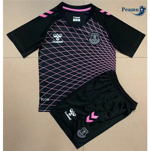 Peamu - Maillot foot p034 Everton Enfant Gardien de but Noir 2022-2023