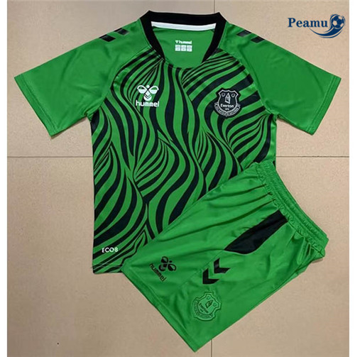 Peamu - Maillot foot p035 Everton Enfant Gardien de but Vert 2022-2023