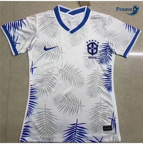 Peamu - Maillot foot p158 Brésil Femme Blanc 2022-2023