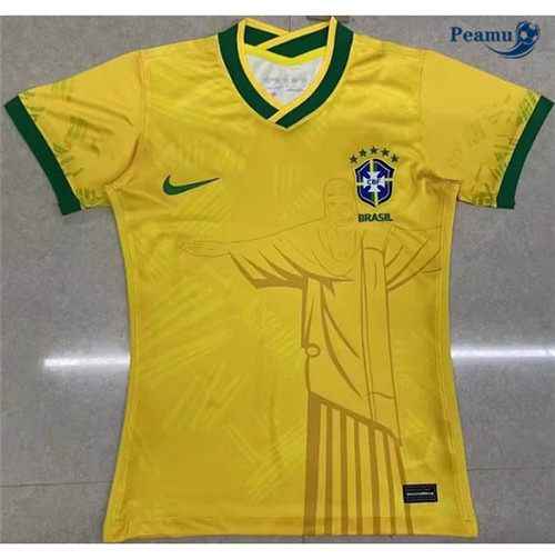 Peamu - Maillot foot p159 Brésil Femme Jaune 2022-2023