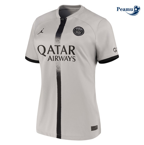 Peamu - Maillot foot p152 PSG Femme Exterieur Gris 2022-2023