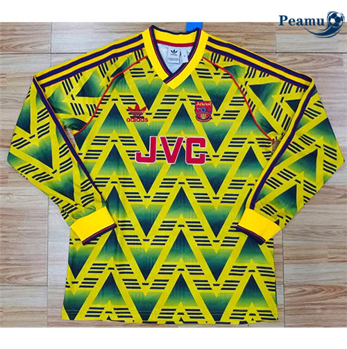 Peamu - p432 Maillot foot Retro Arsenal Maillot Manche Longue 1991-93