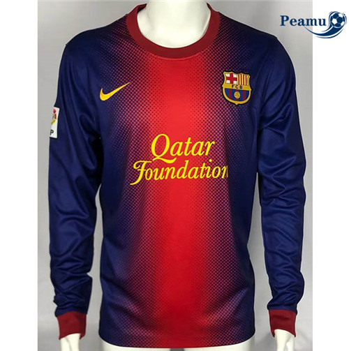 Peamu - p407 Maillot foot Retro Barcelone Domicile Manche Longue 2012-13