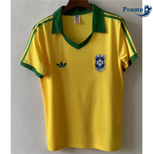 Peamu - p419 Maillot foot Retro Brésil Domicile 1978