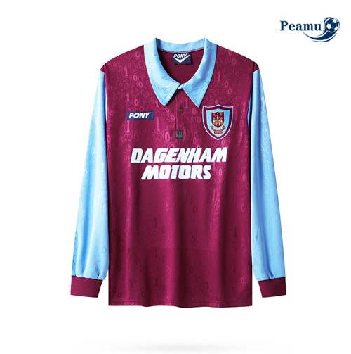 Peamu - p448 Maillot foot Retro West Ham Domicile Manche Longue 1995-1997
