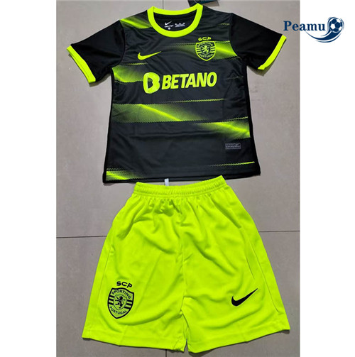 Peamu - Maillot foot p016 Sporting Lisbon Enfant Exterieur 2022-2023