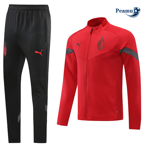 Peamu - Veste Survetement Foot p261 AC Milan Rouge/Noir 2022-2023