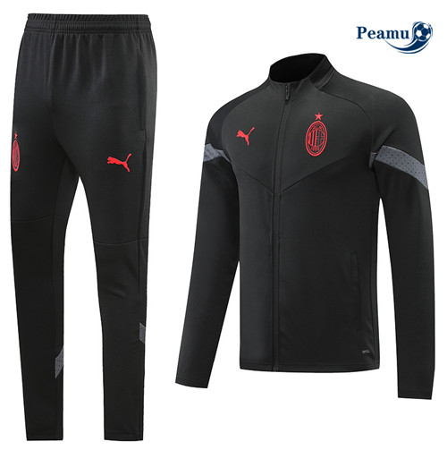 Peamu - Veste Survetement Foot p262 AC Milan Noir 2022-2023