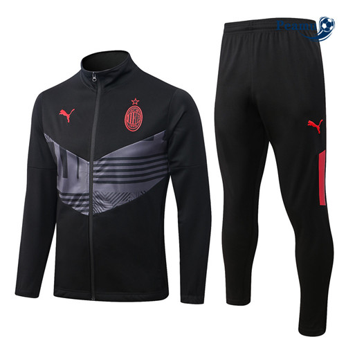 Peamu - Veste Survetement Foot p263 AC Milan Noir/Gris 2022-2023