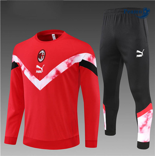 Peamu - Survetement Foot p358 AC Milan Enfant Rouge/Noir 2022-2023