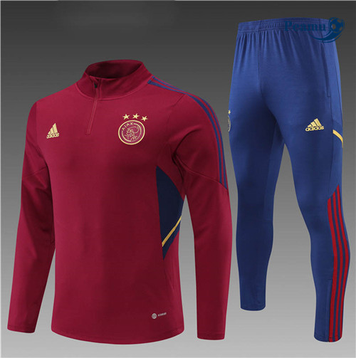 Peamu - Survetement Foot p291 Ajax Enfant Rouge/Bleu 2022-2023