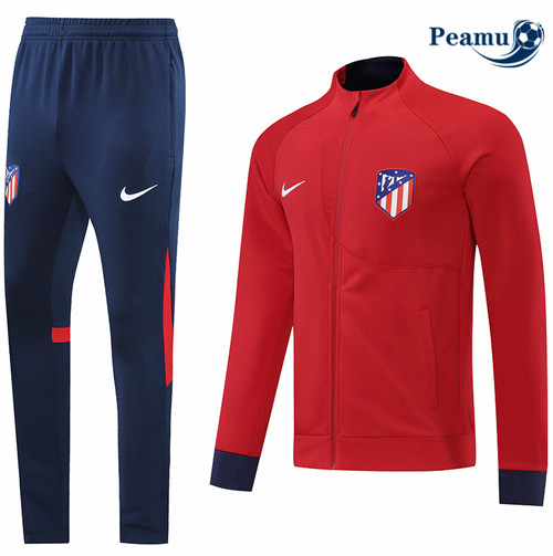 Peamu - Veste Survetement Foot p069 Atletico Madrid Rouge/Bleu 2022-2023