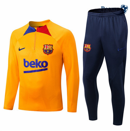 Peamu - Survetement Foot p077 Barcelone Orange/Bleu 2022-2023