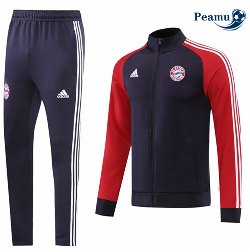 Peamu - Veste Survetement Foot p053 Bayern Munich Bleu Marine/Rouge 2022-2023