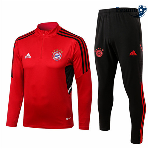 Peamu - Survetement Foot p057 Bayern Munich Rouge/Noir 2022-2023