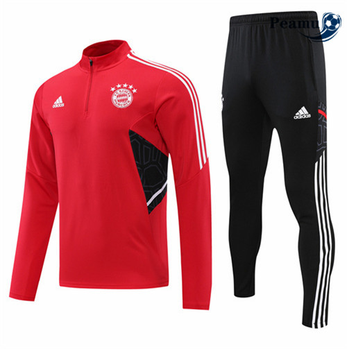 Peamu - Survetement Foot p059 Bayern Munich Rouge/Noir 2022-2023