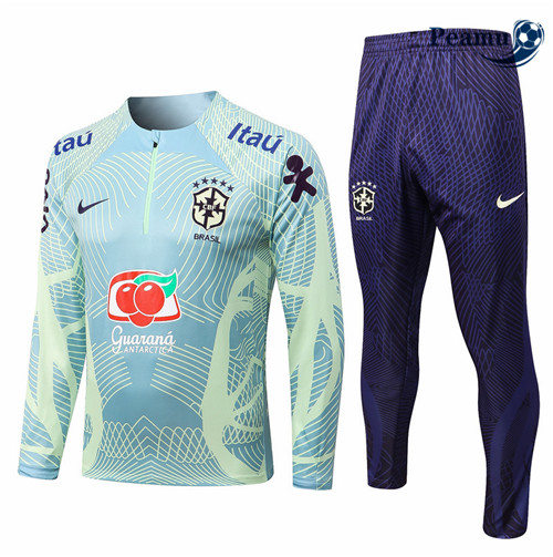 Peamu - Veste Survetement Foot p155 Brésil Jaune/Noir 2022-2023