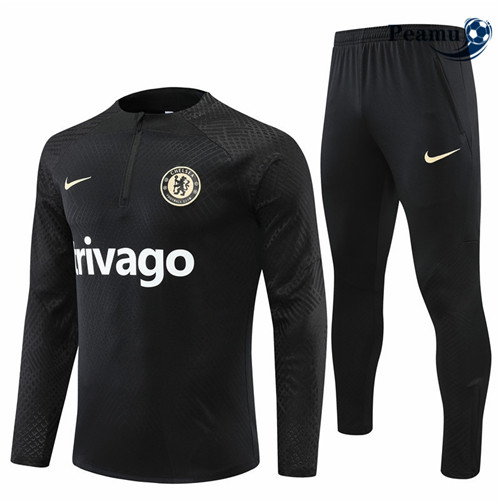 Peamu - Survetement Foot p200 Player Chelsea Noir 2022-2023