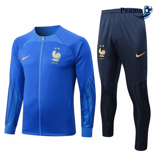 Peamu - Veste Survetement Foot p162 France Bleu 2022-2023