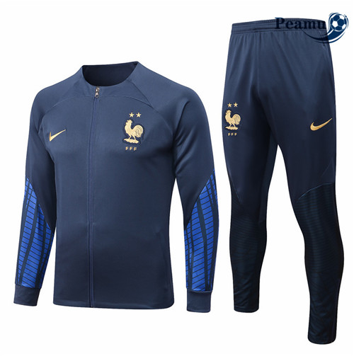 Peamu - Veste Survetement Foot p163 France Bleu Marine 2022-2023