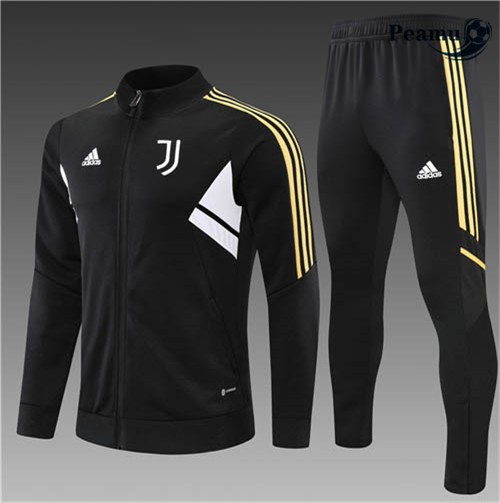 Peamu - Veste Survetement Foot p367 Juventus Enfant Noir 2022-2023