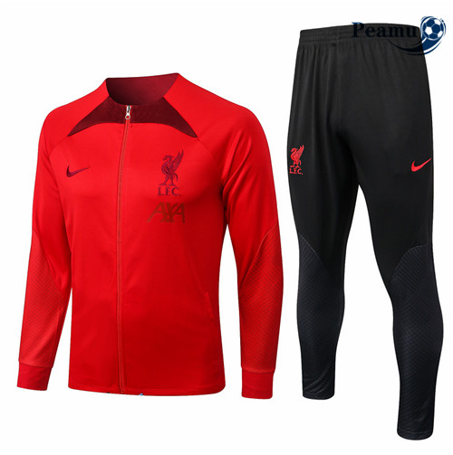 Peamu - Veste Survetement Foot p203 Liverpool Rouge/Noir 2022-2023