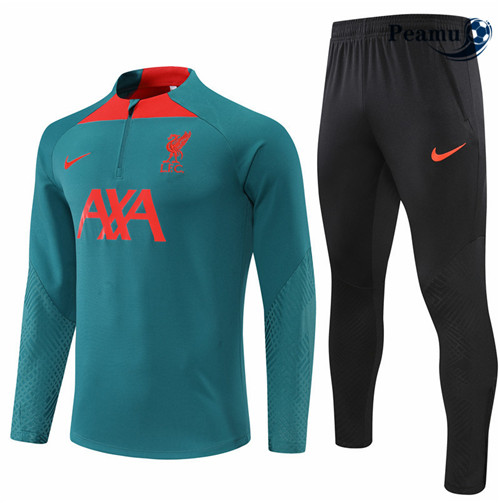 Peamu - Survetement Foot p209 Liverpool Vert/Noir 2022-2023