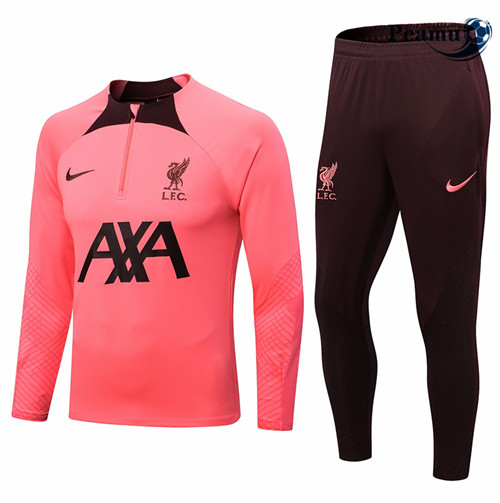 Peamu - Survetement Foot p210 Liverpool Rose/Noir 2022-2023