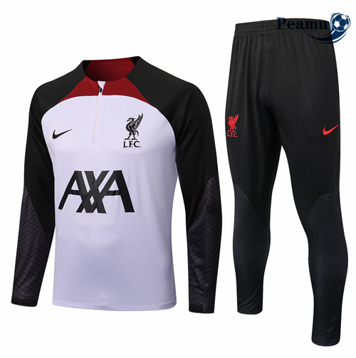 Peamu - Survetement Foot p218 Liverpool Blanc/Noir 2022-2023