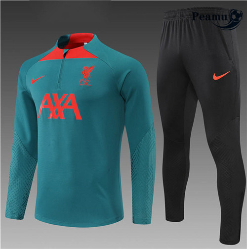 Peamu - Survetement Foot p341 Liverpool Enfant Vert/Noir 2022-2023