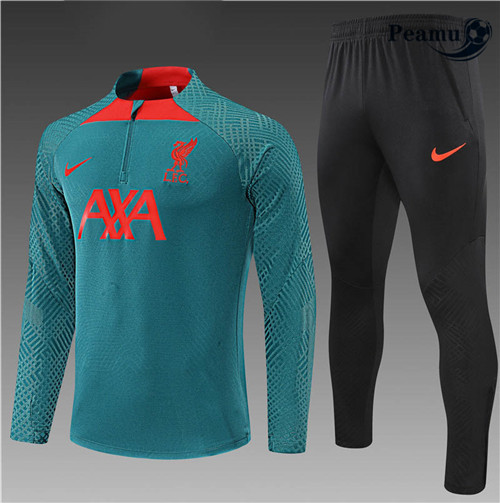 Peamu - Survetement Foot p344 Player Liverpool Enfant Vert/Noir 2022-2023