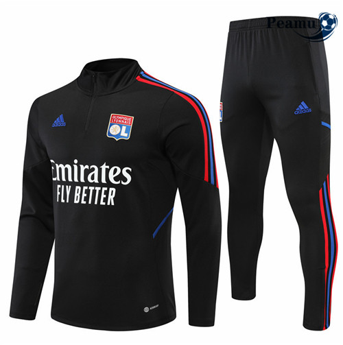 Peamu - Survetement Foot p107 Lyon Noir 2022-2023