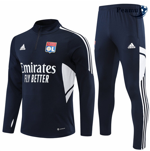 Peamu - Survetement Foot p109 Lyon Noir/Blanc 2022-2023