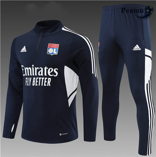 Peamu - Survetement Foot p309 Lyon Enfant Noir 2022-2023