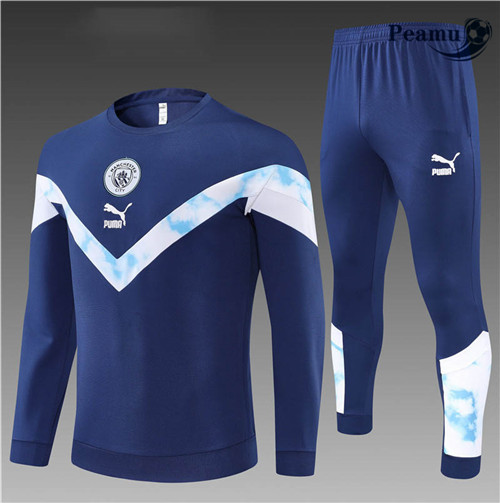 Peamu - Survetement Foot p349 Manchester City Enfant Bleu Marine 2022-2023