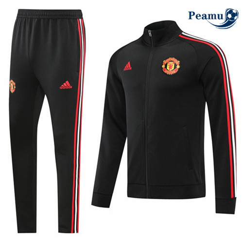 Peamu - Veste Survetement Foot p246 Manchester United Noir 2022-2023