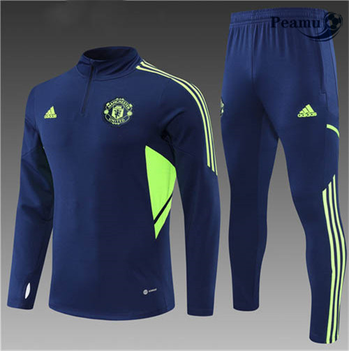 Peamu - Survetement Foot p351 Manchester United Enfant Bleu Marine 2022-2023