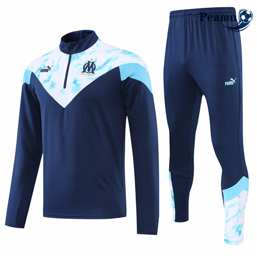 Peamu - Survetement Foot p115 Marseille Bleu Marine/Blanc 2022-2023