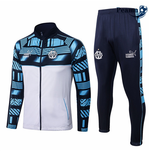 Peamu - Veste Survetement Foot p118 Marseille Bleu/Blanc 2022-2023