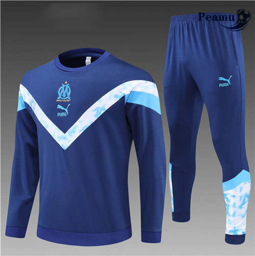Peamu - Survetement Foot p310 Marseille Enfant Bleu Marine 2022-2023