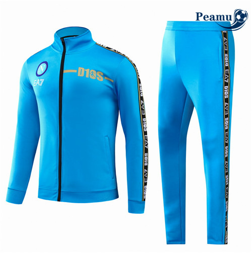 Peamu - Veste Survetement Foot p371 Napoli Enfant Bleu 2022-2023